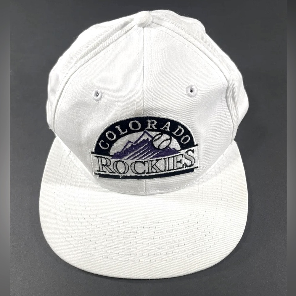 Colorado Rockies Vintage Hat White Snapback